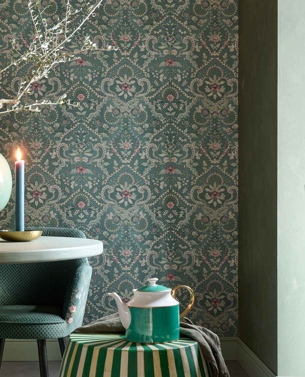 Zelená vliesová zámecká tapeta na zeď, 333152  Pip Studio 6, Eijffinger