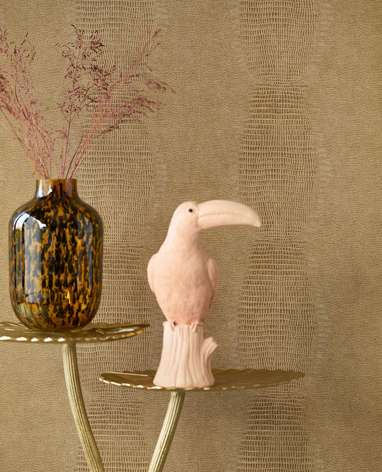 Hnědá vliesová tapeta na zeď, imitace kůže, 333238, Unify, Eijffinger