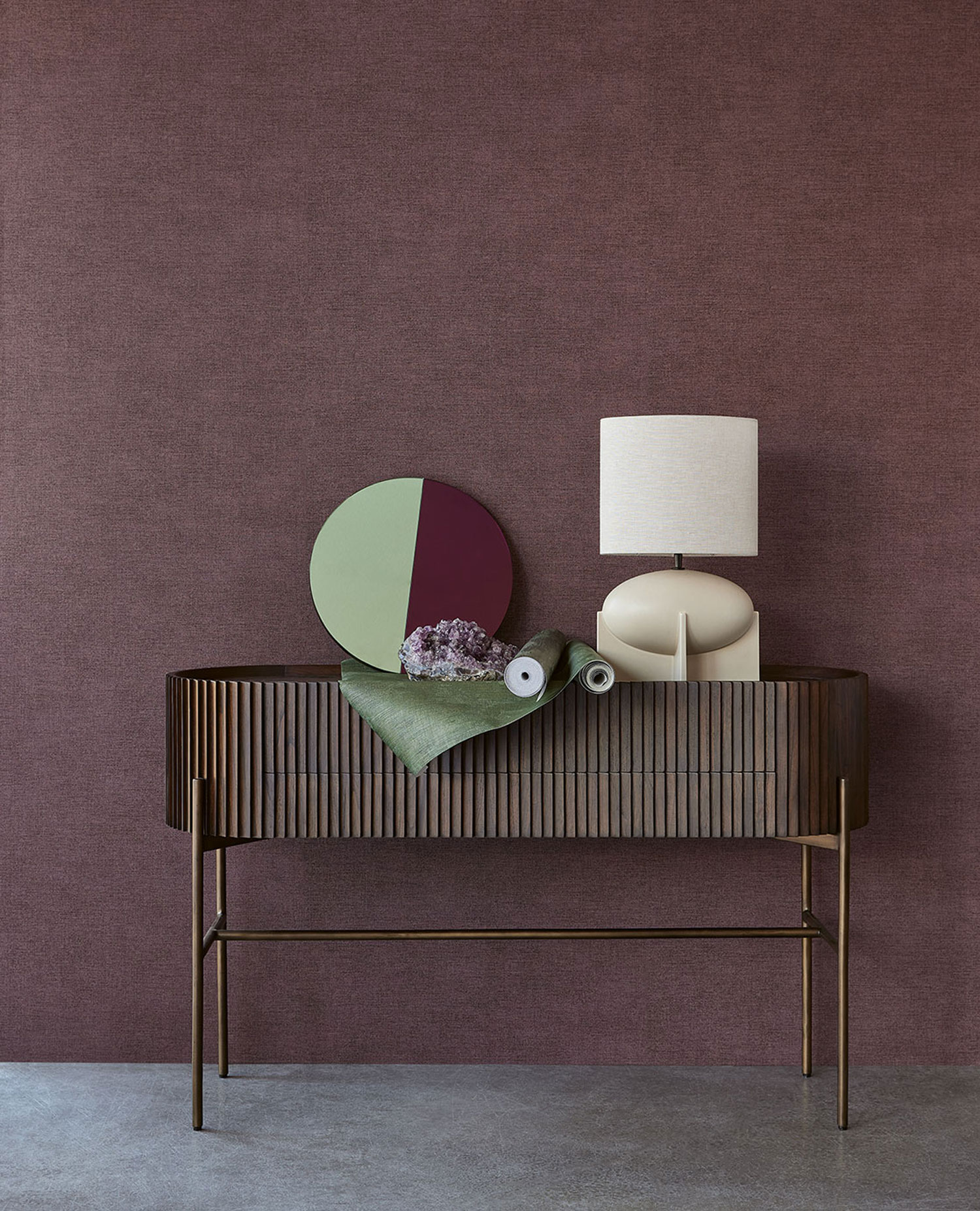 Vínová vliesová tapeta na zeď, imitace látky, 333271, Unify, Eijffinger