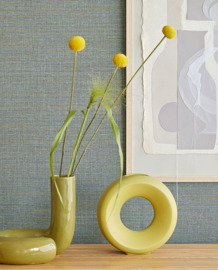 Zeleno-modrá vliesová tapeta na zeď, imitace látky, 333287, Unify, Eijffinger