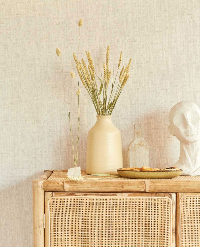 Krémová vliesová tapeta na zeď, geometrický vzorek, 333298, Unify, Eijffinger