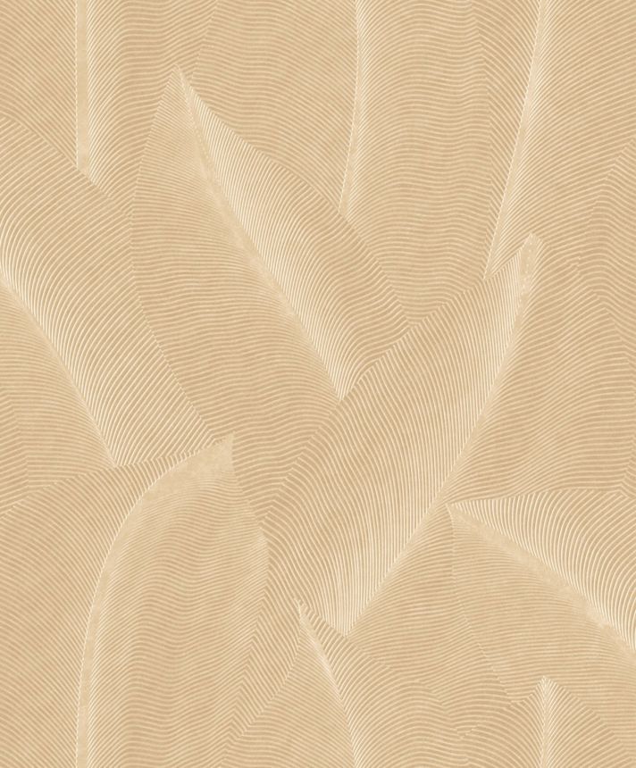 Béžová vliesová tapeta s listy,  AL26220, Allure, Decoprint