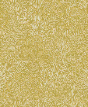 Zlato-žlutá vliesová tapeta na zeď, krajina, stromy, BA26061,  Brazil,  Decoprint