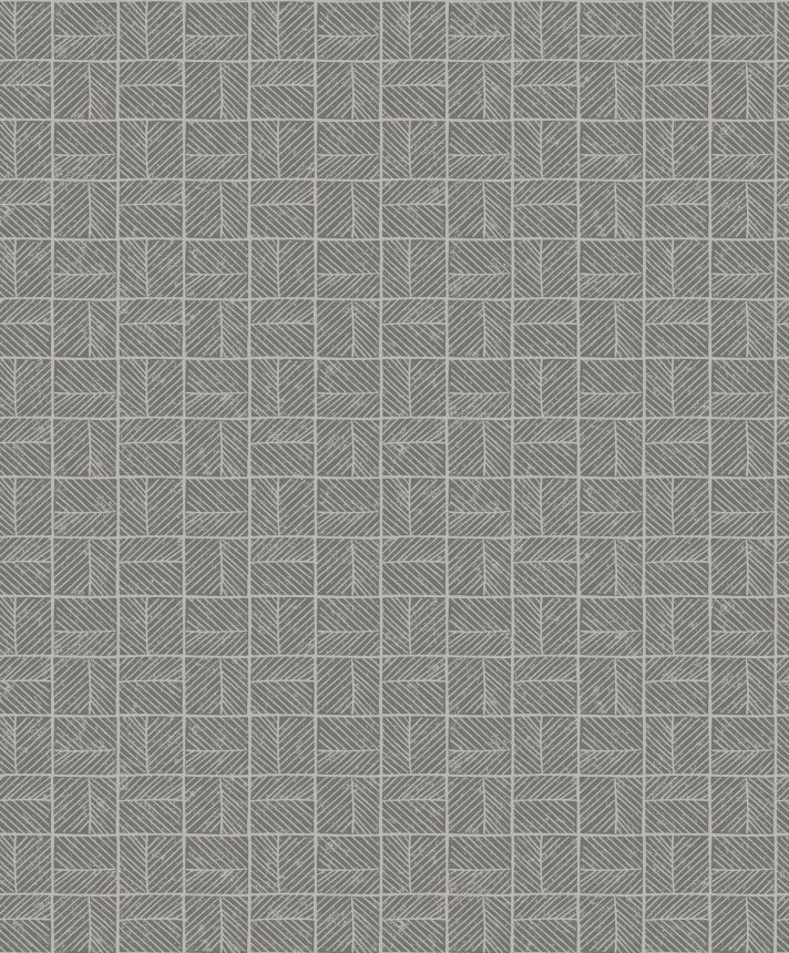 Šedá geometrická vliesová tapeta na zeď, BA26082,  Brazil,  Decoprint