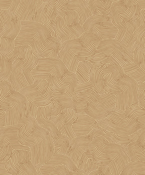 Hnědá geometrická vliesová tapeta na zeď, BA26091,  Brazil,  Decoprint