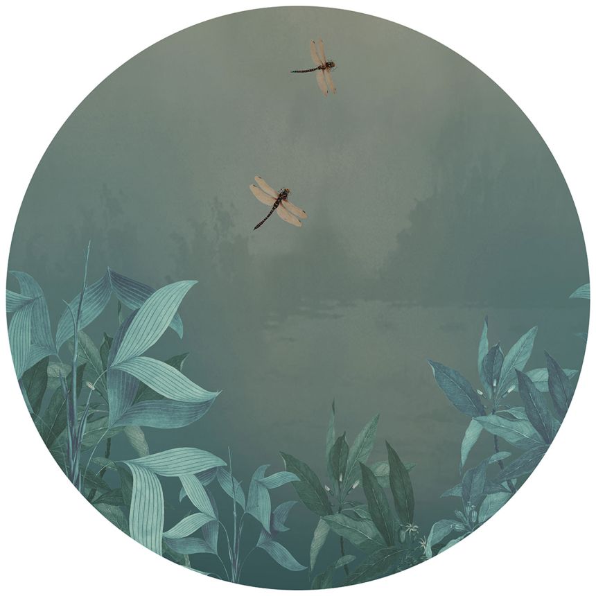 Předklížená kruhová vliesová tapeta na zeď, Vážky, PLC030, Platinum Shapes, Decoprint