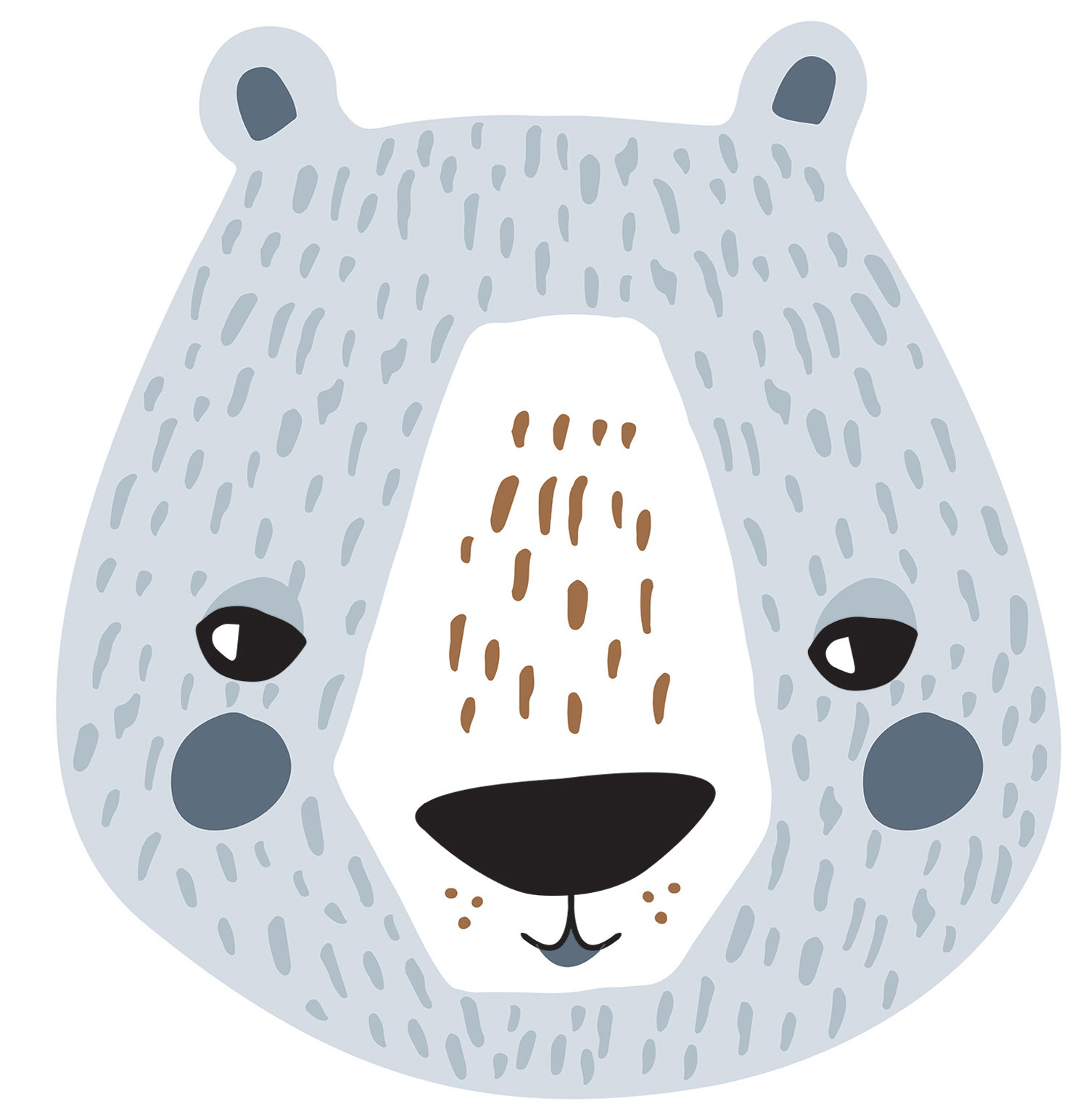 Předklížená dětská vliesová tapeta na zeď, Medvěd, PLC034, Platinum Shapes, Decoprint