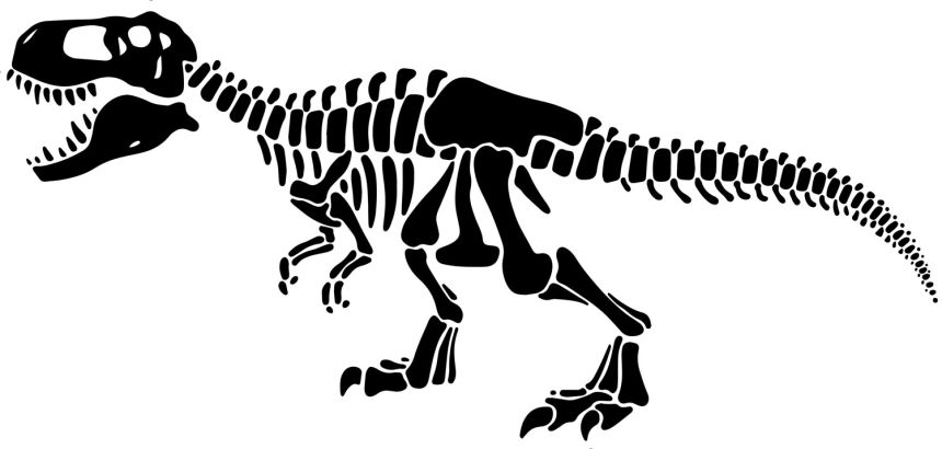 Předklížená vliesová tapeta na zeď, Kostra dinosaura, PLC055, Platinum Shapes, Decoprint