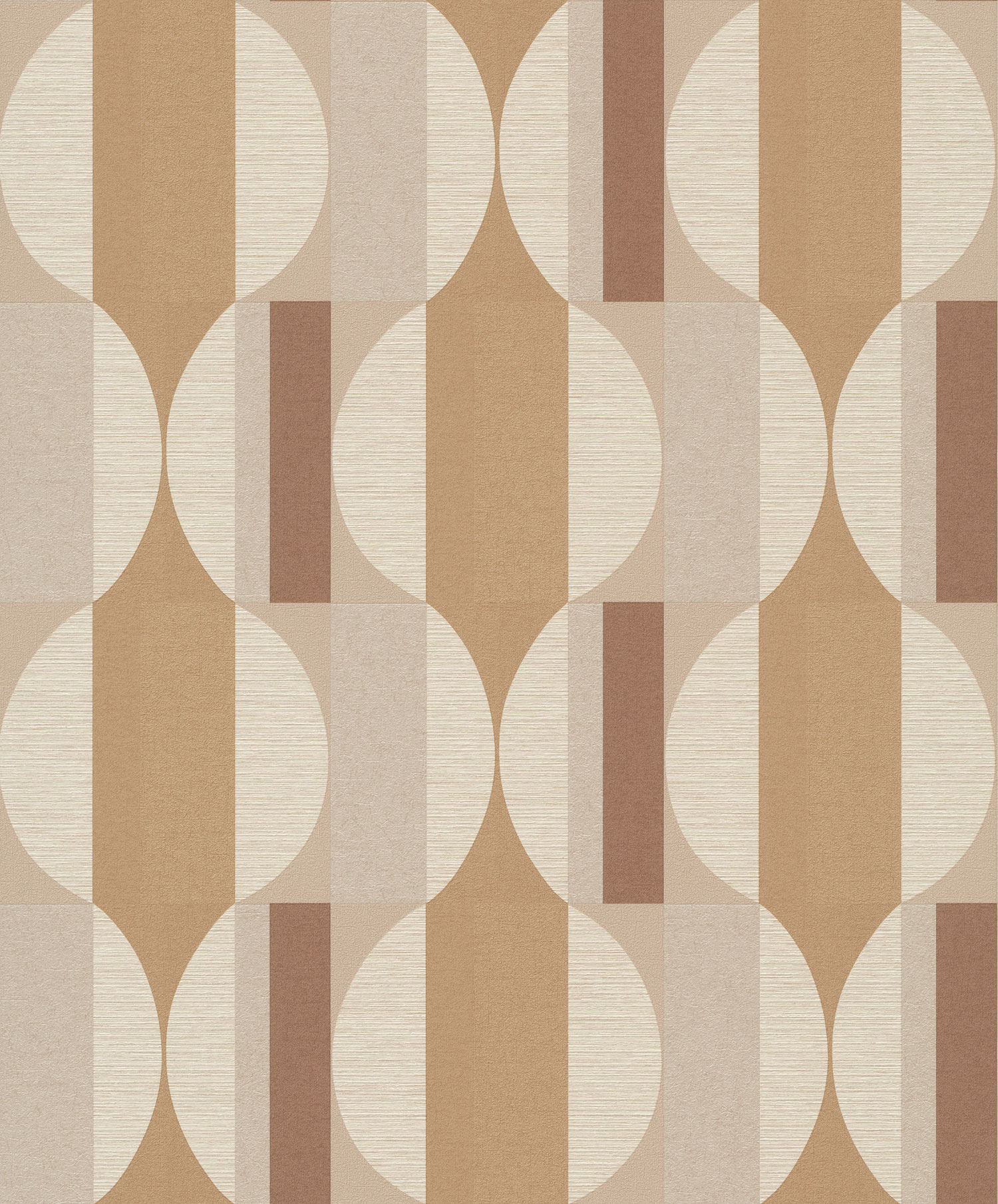 Hnědo-béžová vliesová geometrická tapeta na zeď, CU3105, Cumaru, Grandeco