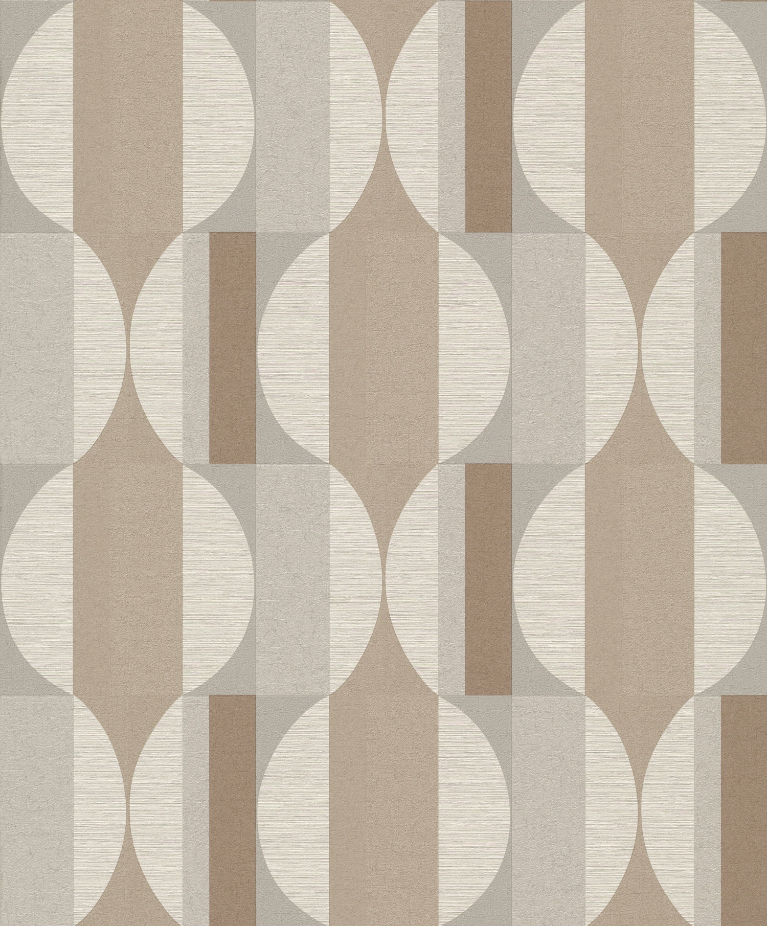 Hnědo-béžová vliesová geometrická tapeta na zeď, CU3109, Cumaru, Grandeco