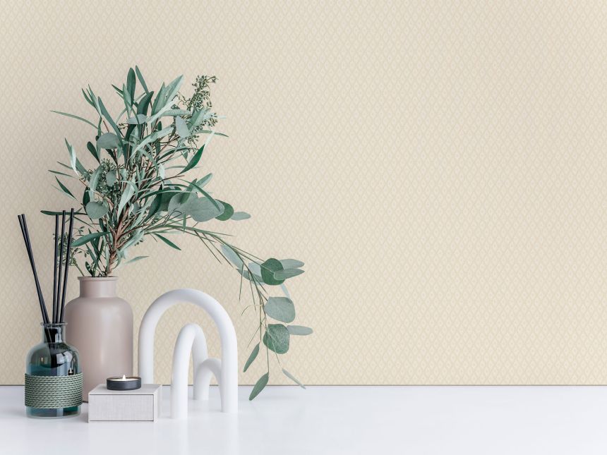 Luxusní krémová geometrická vliesová tapeta na zeď, Z21736, Tradizione Italiana, Zambaiti Parati