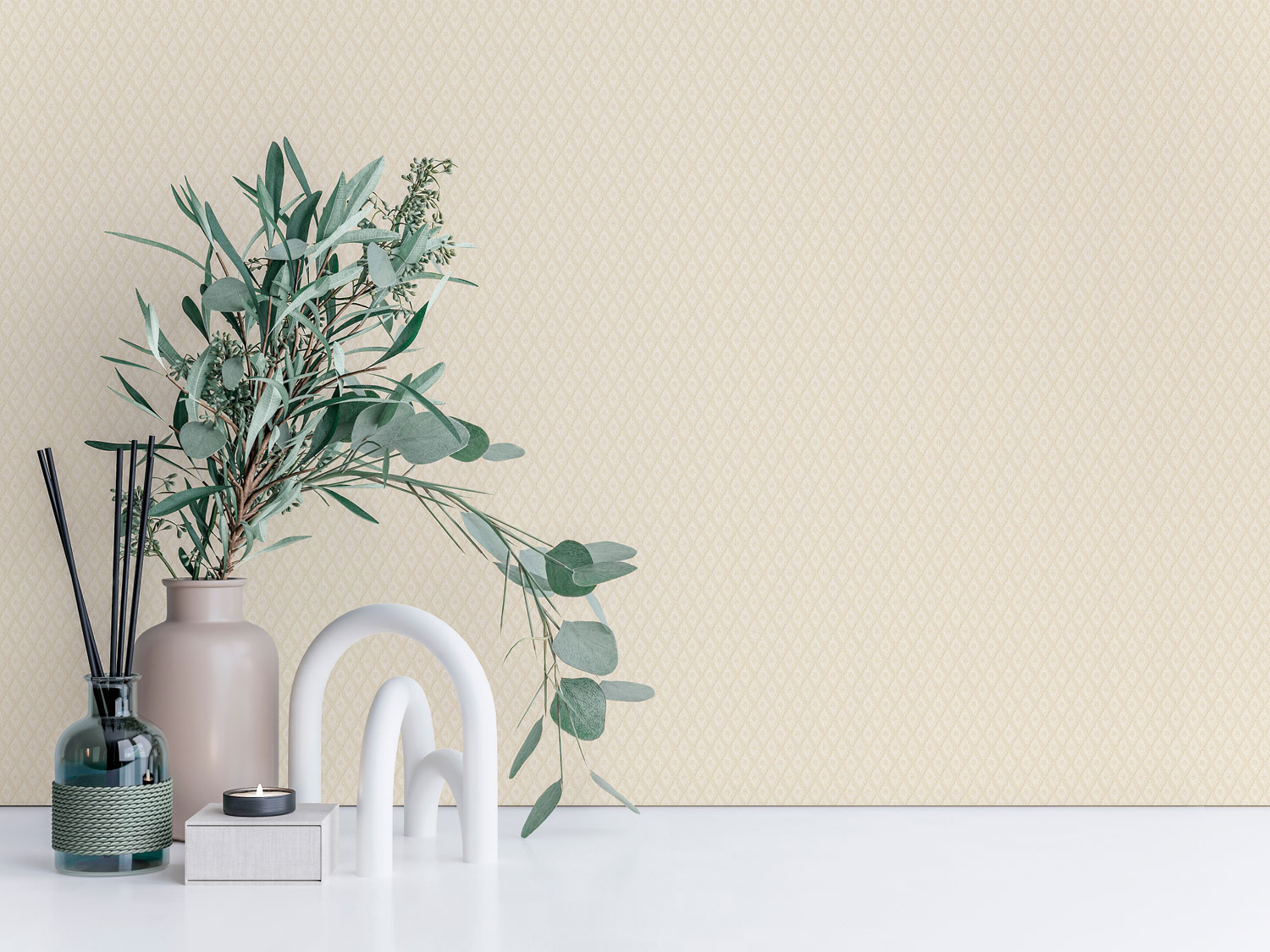 Světle béžová geometrická vliesová tapeta na zeď, Z21737, Tradizione Italiana, Zambaiti Parati