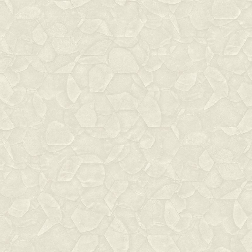 Luxusní krémová geometrická vliesová tapeta na zeď, Z54501, Fuksas, Zambaiti Parati