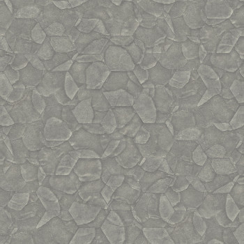 Luxusní šedo-stříbrná geometrická vliesová tapeta na zeď, Z54503, Fuksas, Zambaiti Parati