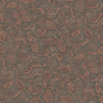 Luxusní šedo-měděná geometrická vliesová tapeta na zeď, Z54504, Fuksas, Zambaiti Parati