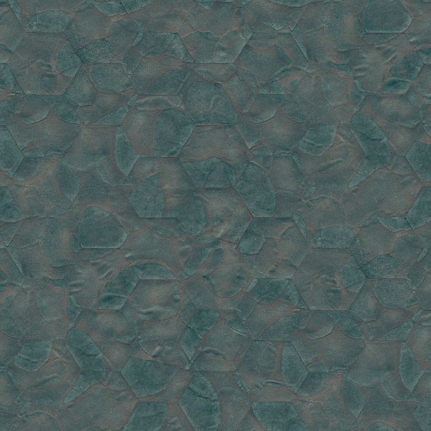 Luxusní zeleno-hnědá geometrická vliesová tapeta na zeď, Z54505, Fuksas, Zambaiti Parati