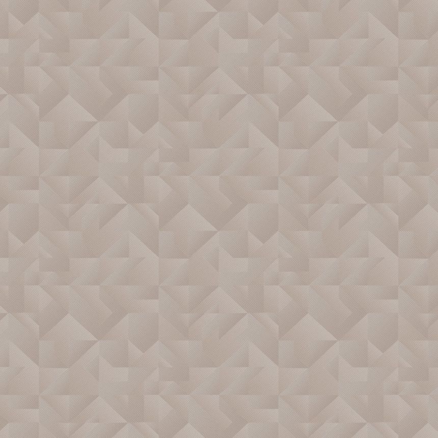 Luxusní béžová geometrická vliesová tapeta na zeď, Z54532, Fuksas, Zambaiti Parati