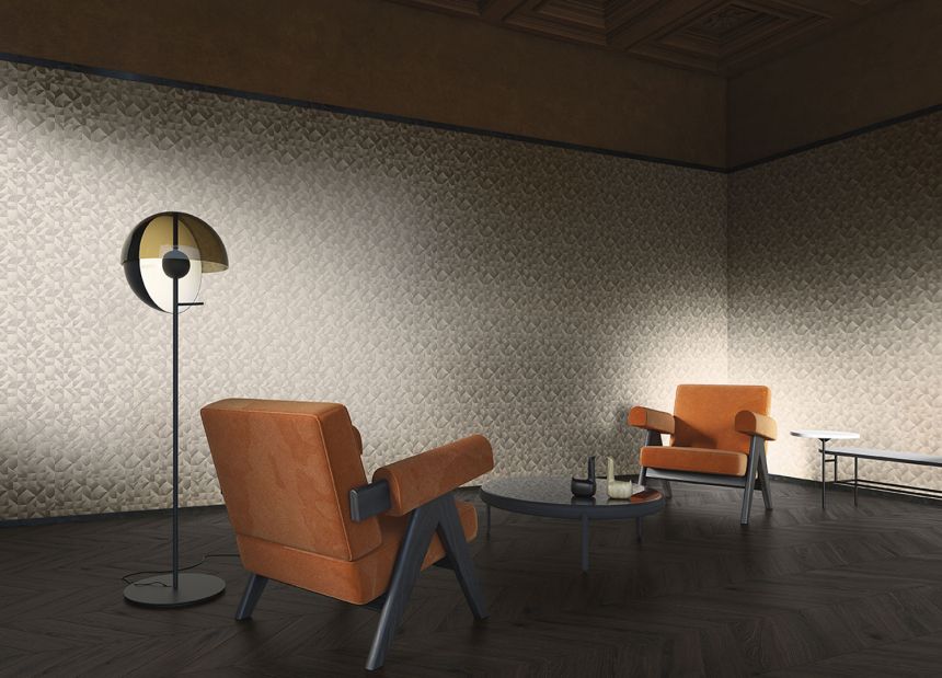 Luxusní starorůžová geometrická vliesová tapeta na zeď, Z54533, Fuksas, Zambaiti Parati