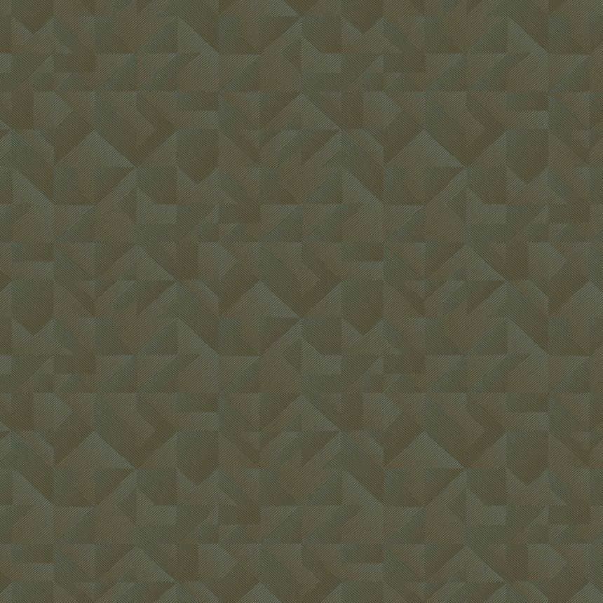 Luxusní zelená geometrická vliesová tapeta na zeď, Z54535, Fuksas, Zambaiti Parati
