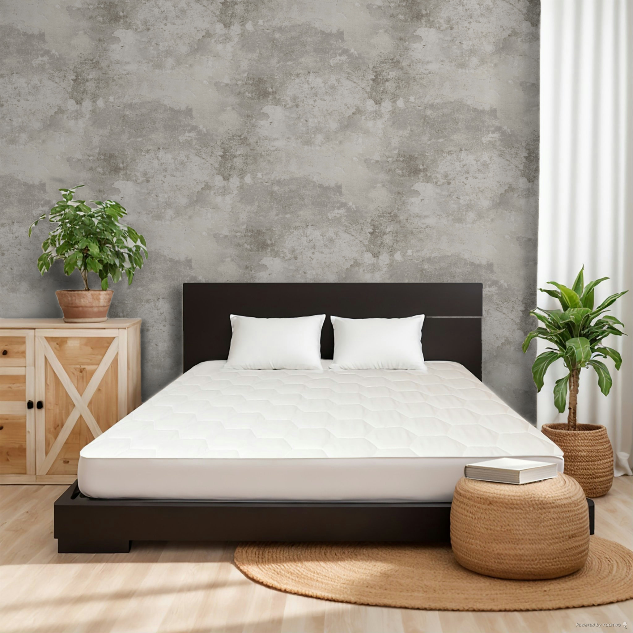 Šedo-béžová vliesová tapeta na zeď, imitace betonu,  A63102, Vavex 2025