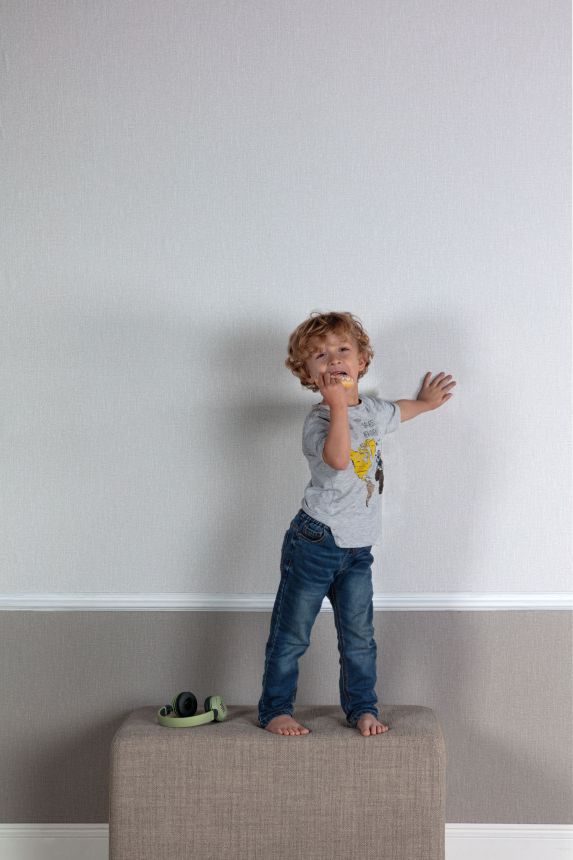 Vliesová tapeta na zeď, šedá, imitace látky, AT1011, Atmosphere, Daydreamers, Grandeco