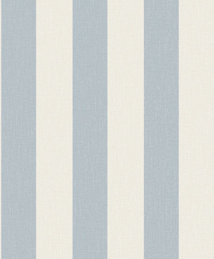 Světle modrá vliesová tapeta na zeď s pruhy, imitace látky,  AT4023, Atmosphere, Grandeco