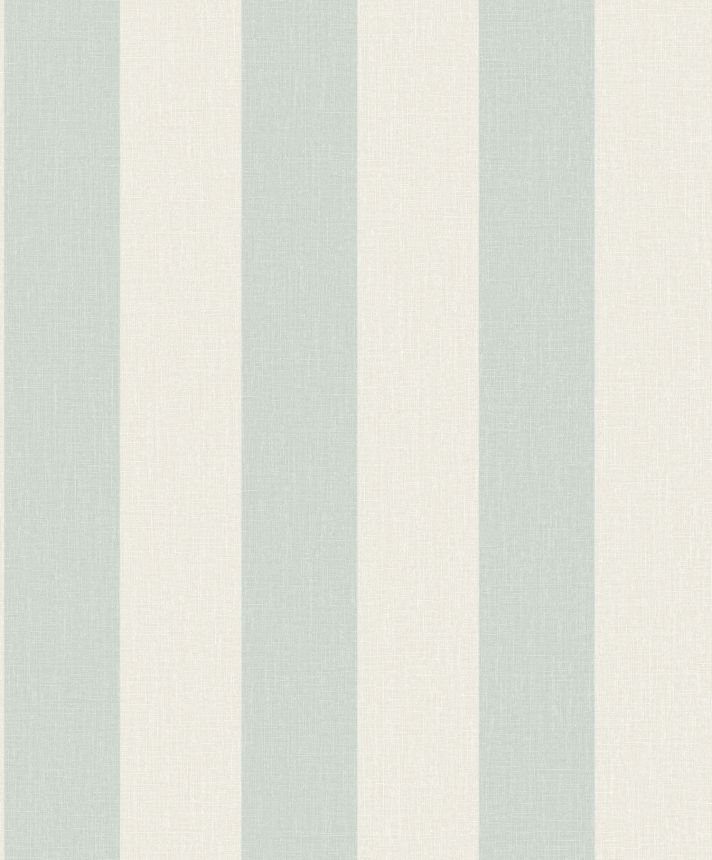 Bleděmodrá vliesová tapeta na zeď s pruhy, imitace látky,  AT4028, Atmosphere, Grandeco
