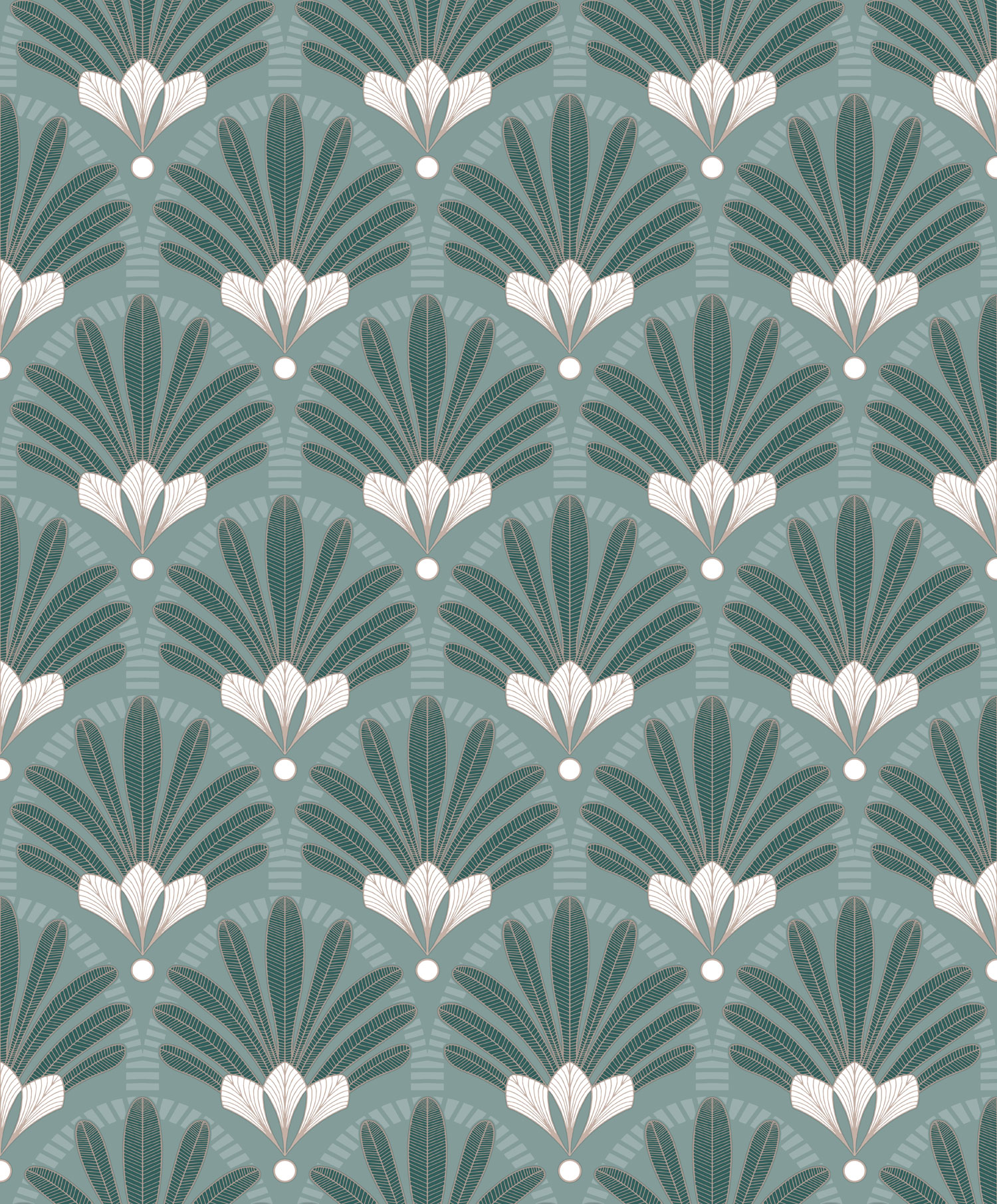 Zelená vliesová tapeta Art Deco, M53304, Elegance, Ugepa