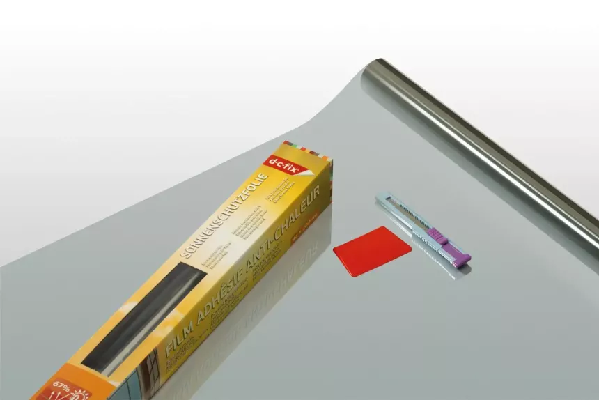 Samolepící transparentní kouřová protisluneční folie D-c-fix, 339-2000, 92cm x 2m