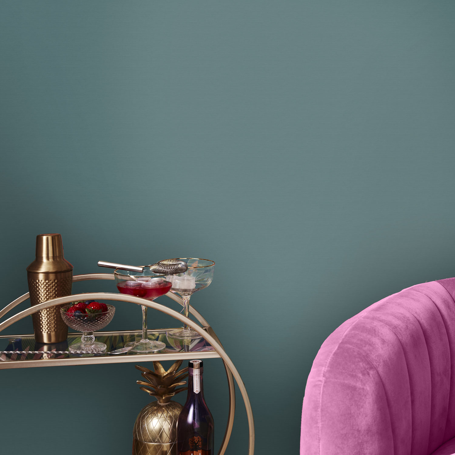 Jednobarevná tyrkysová vliesová tapeta na zeď, imitace látky, 120895, Envy