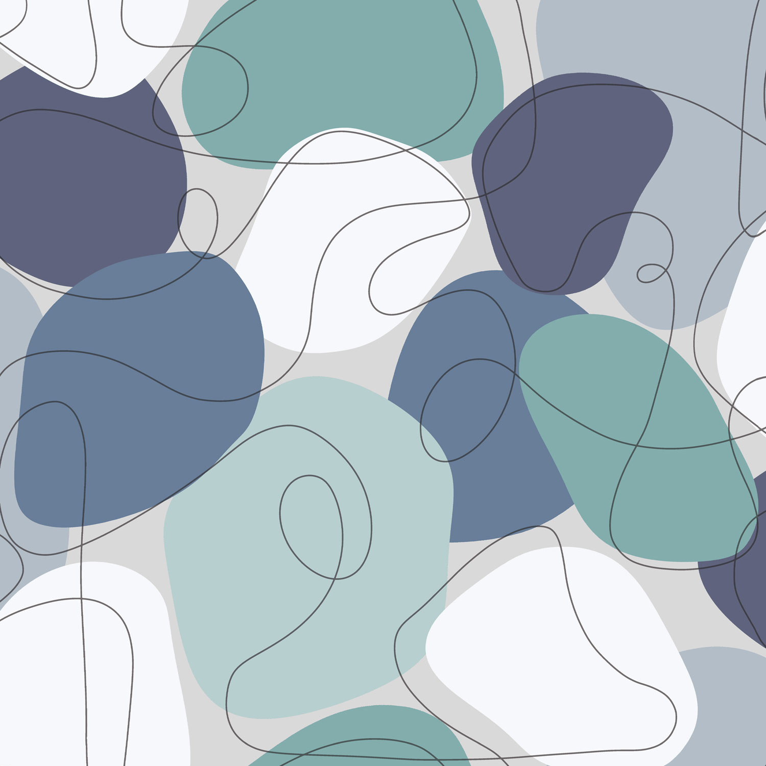 Modro-zelená grafická vliesová tapeta na zeď, 118734, Envy