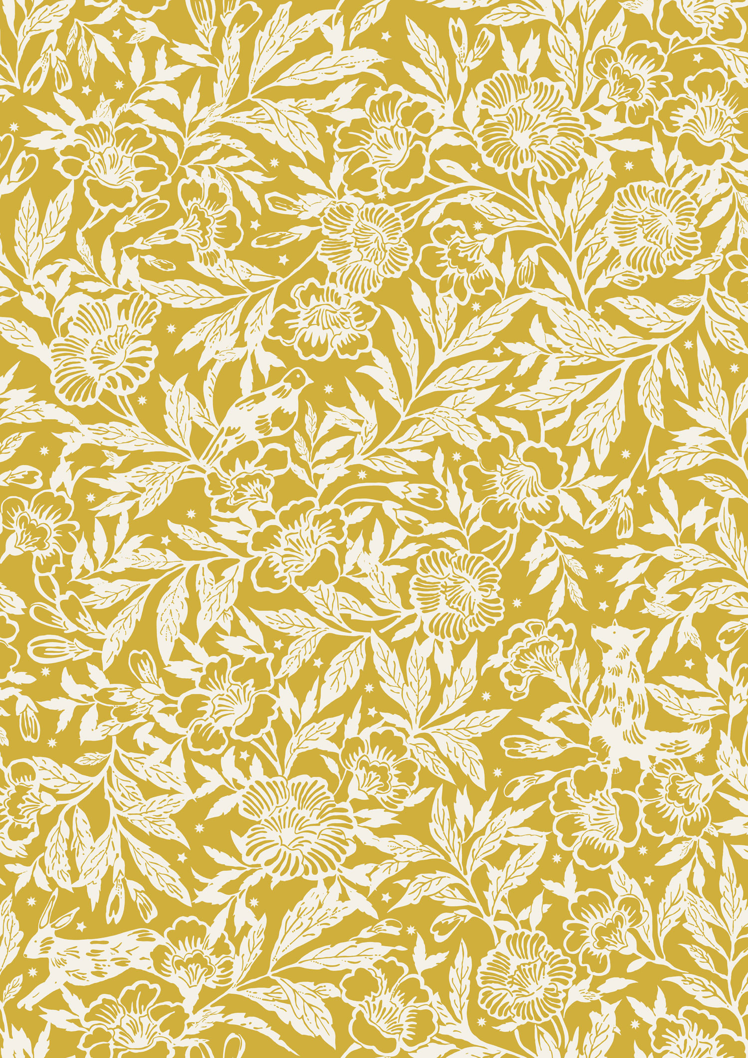 Okrová květinová vliesová tapeta na zeď,  118542, Joules, Graham&Brown