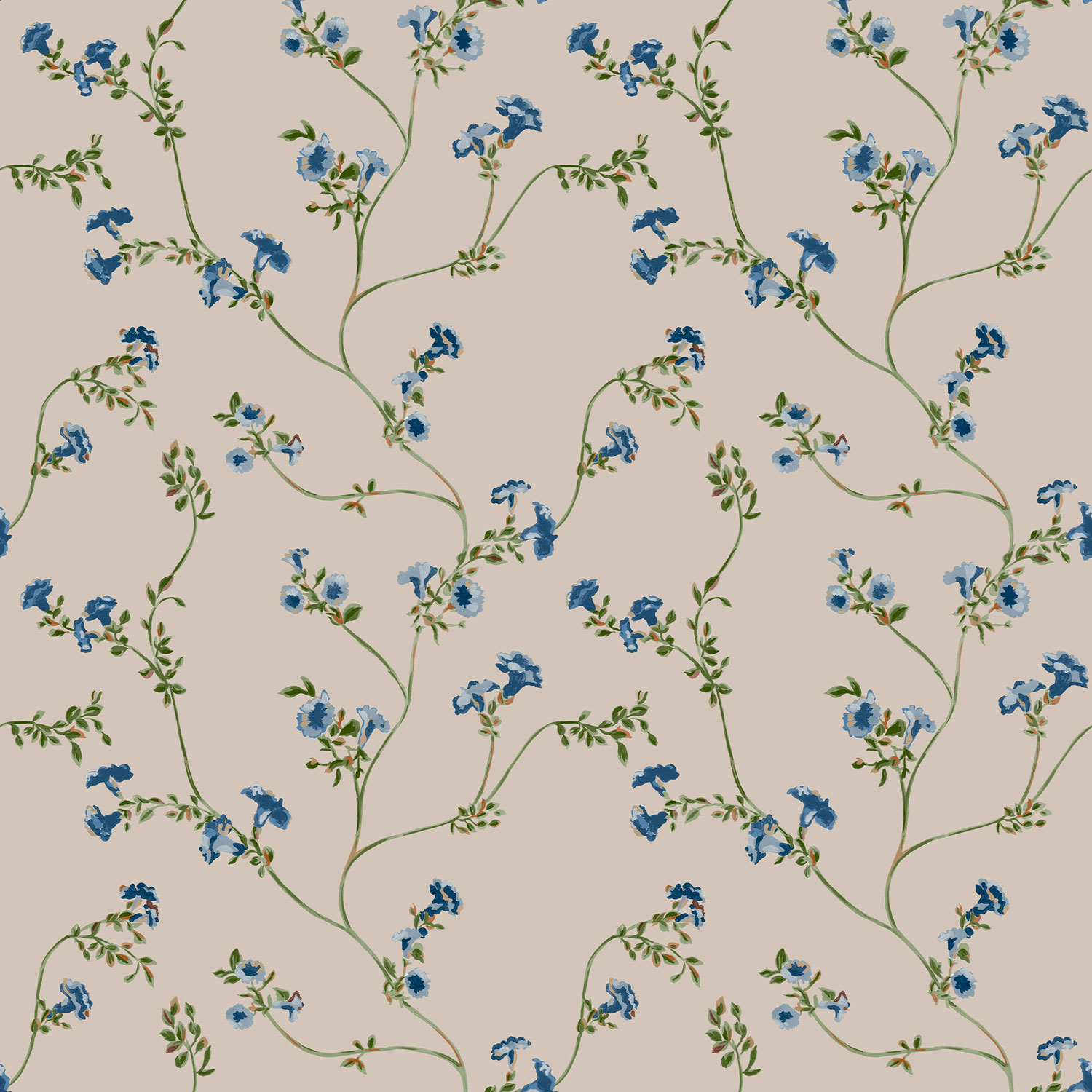 Béžová vliesová tapeta s květinami,  120875, Joules, Graham&Brown