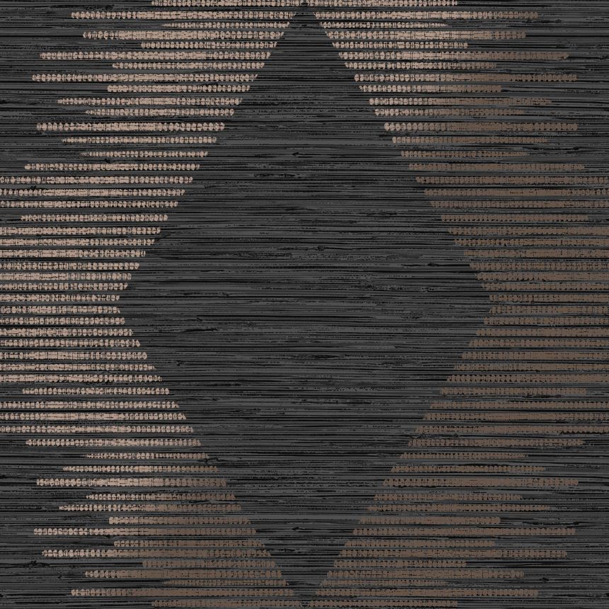 Černo-zlatá geometrická vliesová tapeta na zeď, 120723, Vavex 2025