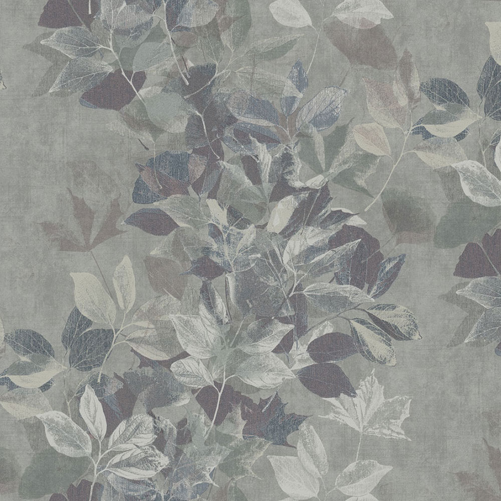 Zelená  vliesová tapeta s listy, TI2005, Time 2025, Grandeco