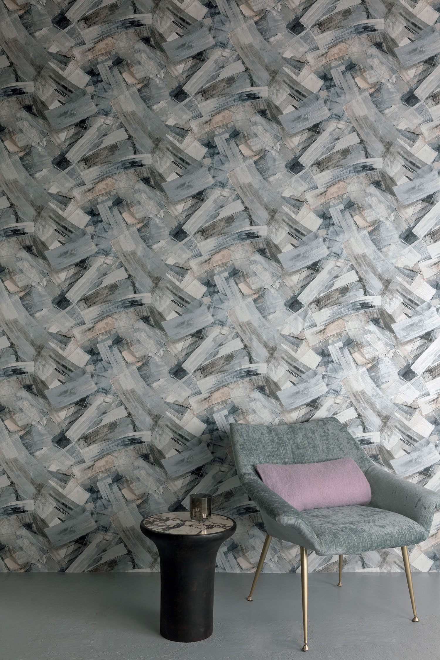 Plastická vliesová tapeta na zeď, imitace stěrky, TI3005, Time 2025, Grandeco