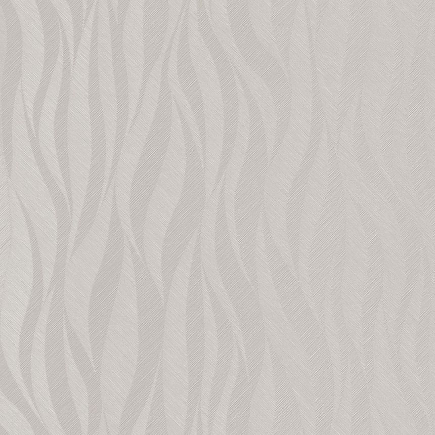 Šedo-béžová vliesová tapeta na zeď, vlnky, TI3103, Time 2025, Grandeco