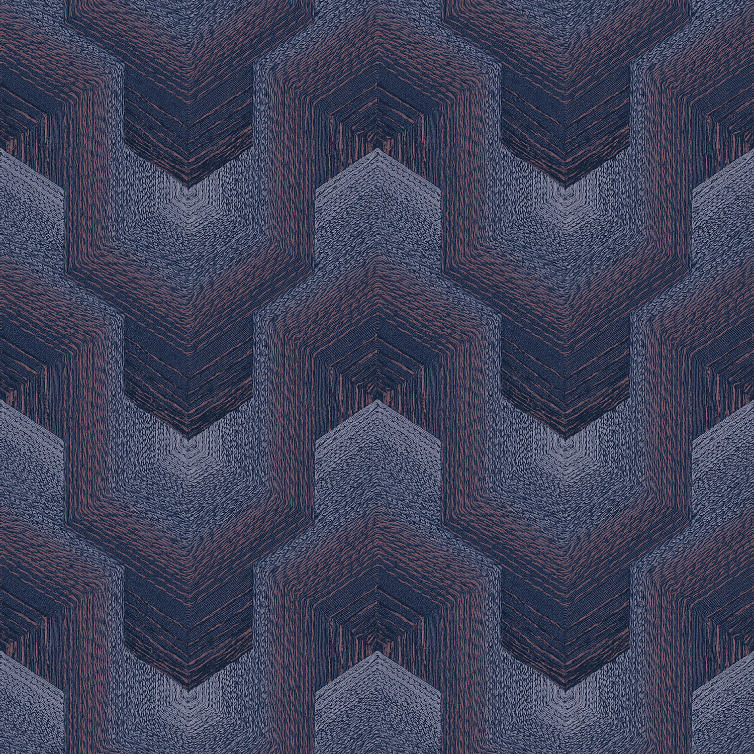 Fialová geometrická vliesová tapeta na zeď, TP422916, Exclusive Threads, Design ID