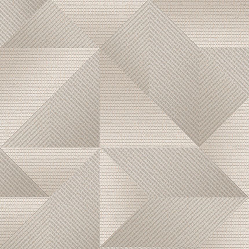 Šedá 3D geometrická vliesová tapeta na zeď, TP422973, Exclusive Threads, Design ID