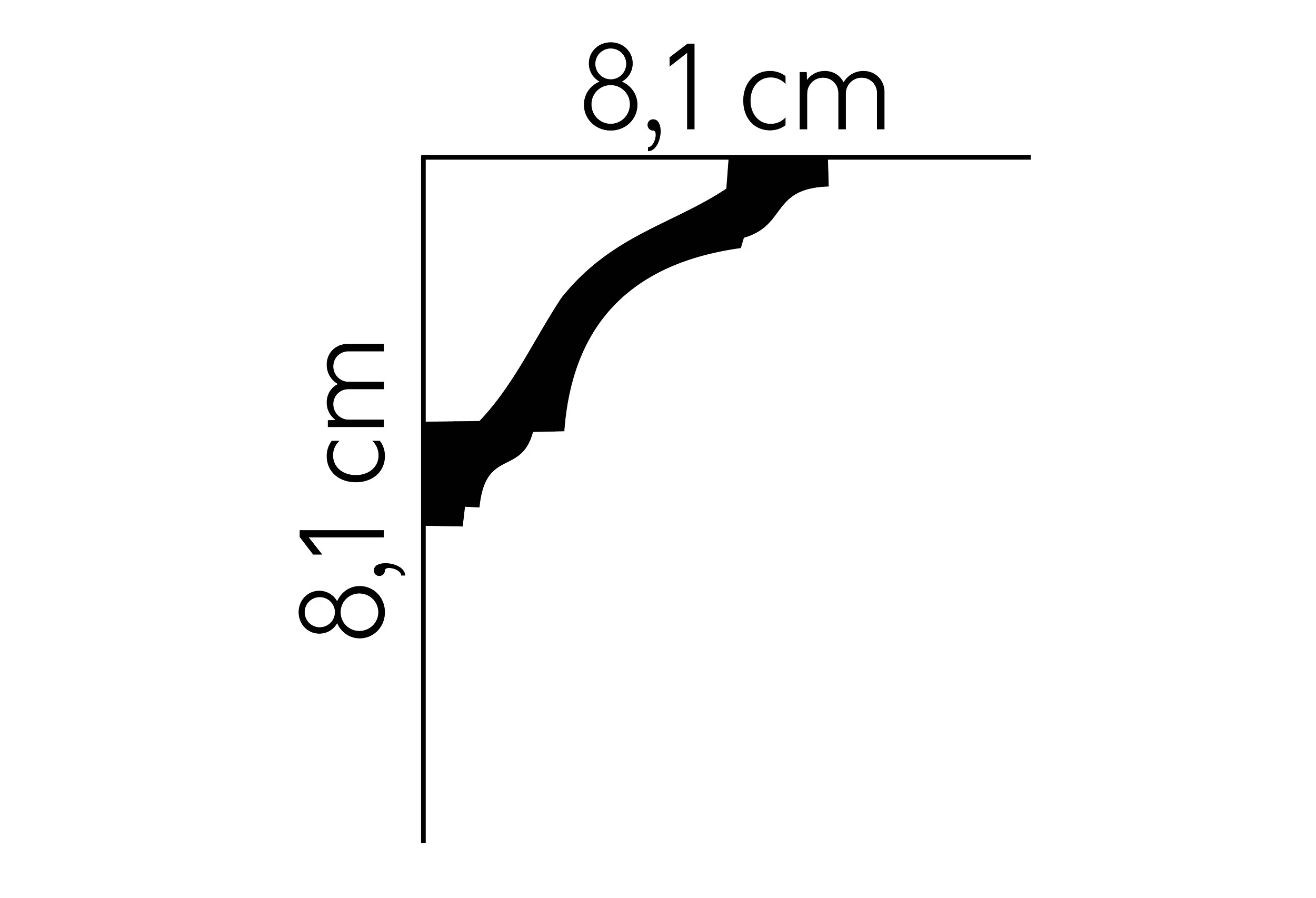 Flexibilní stropní lišta MDB213F 200x8x8,1cm Mardom