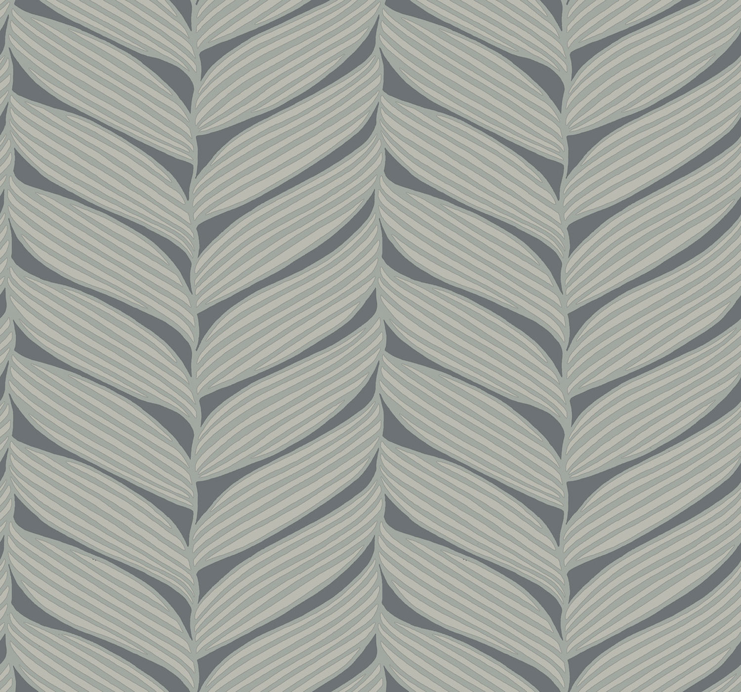 Šedo-stříbrná vliesová tapeta na zeď, listy, MD7163, Modern Metals, York