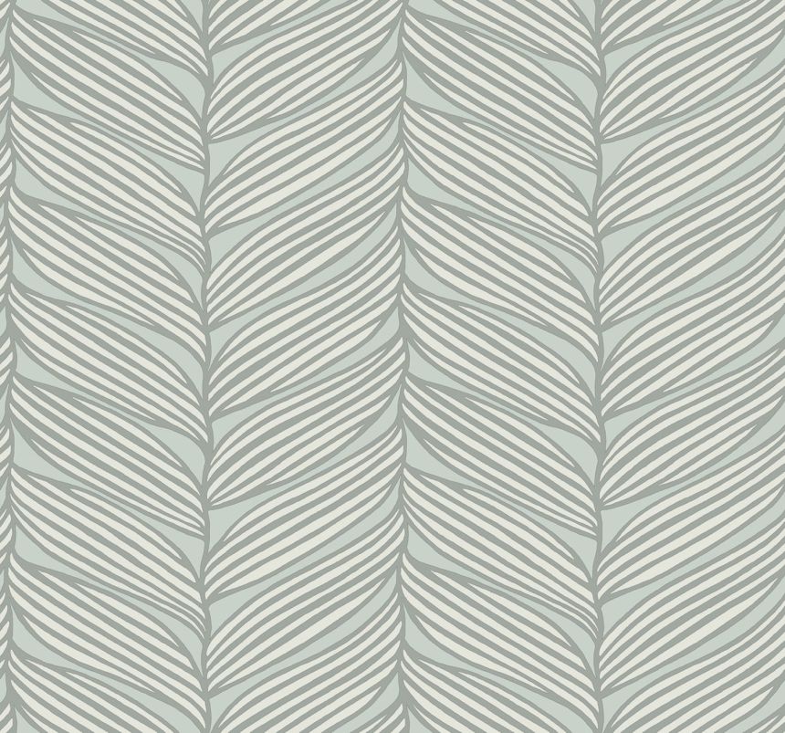 Modro-stříbrná vliesová tapeta na zeď, listy, MD7165, Modern Metals, York