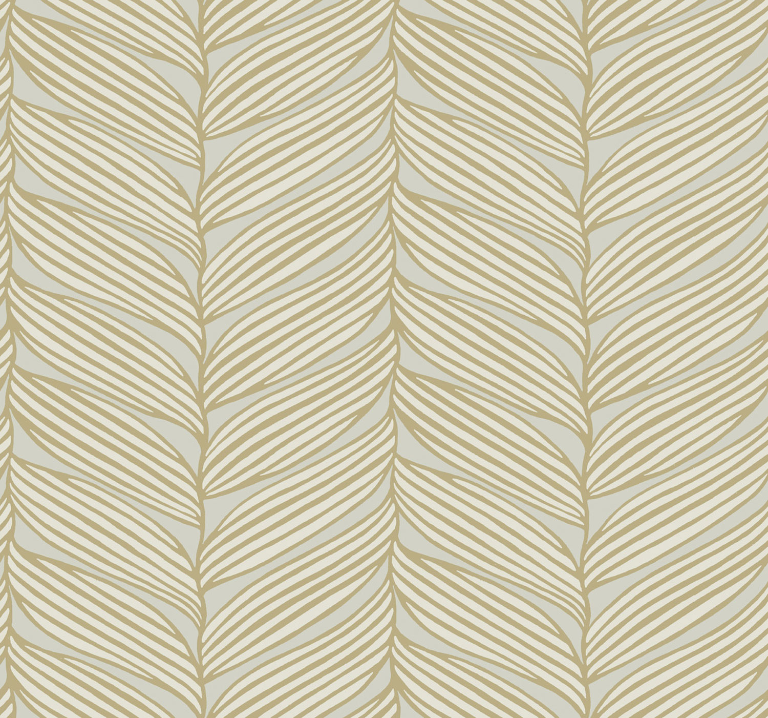 Šedo-zlatá vliesová tapeta na zeď, listy, MD7162, Modern Metals, York