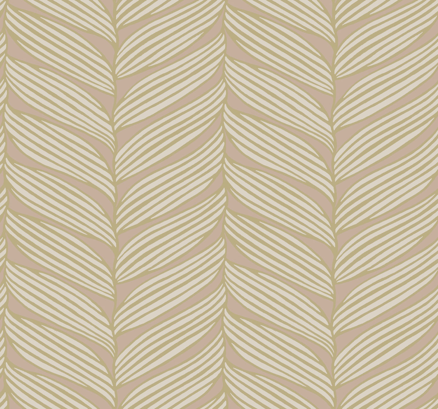 Růžovo-zlatá vliesová tapeta s listy, MD7161, Modern Metals, York