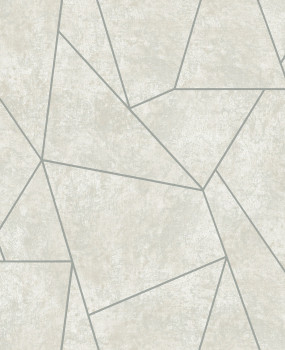 Šedo-stříbrná geometrická vliesová tapeta na zeď, MD7183, Modern Metals, York