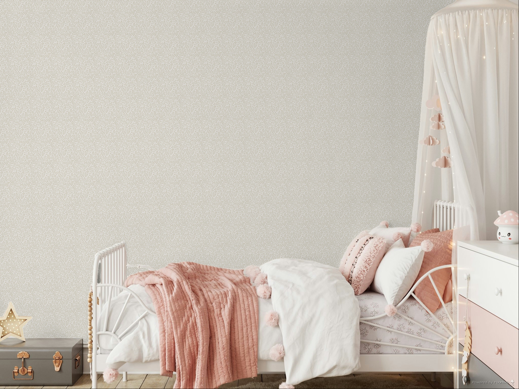 Bílá vliesová tapeta na zeď s větvičkami, 84047, Blooming Garden, Cristiana Masi by Parato