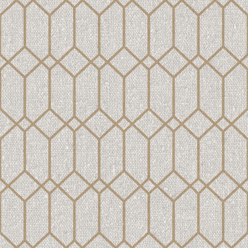 Šedo-béžová geometrická vliesová tapeta na zeď, 21121, Cvlto, Cristiana Masi by Parato