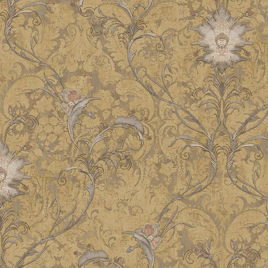 Luxusní hnědo-zlatá ornamentální zámecká vliesová tapeta na zeď, 47743, Eterna, Parato