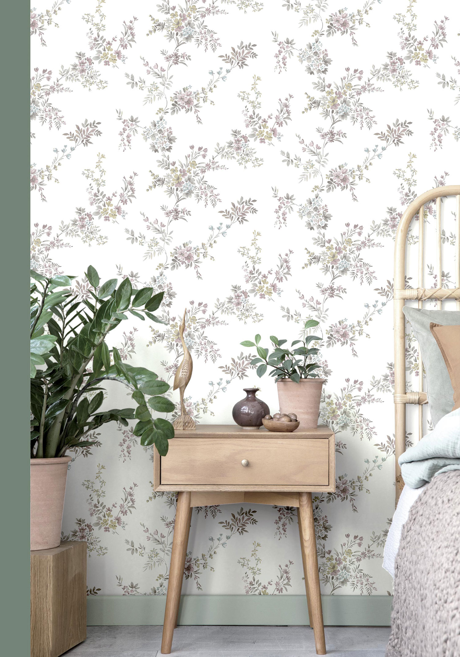 Bílá vliesová tapeta na zeď s květinovým vzorem, 12312, Fiori Country, Parato