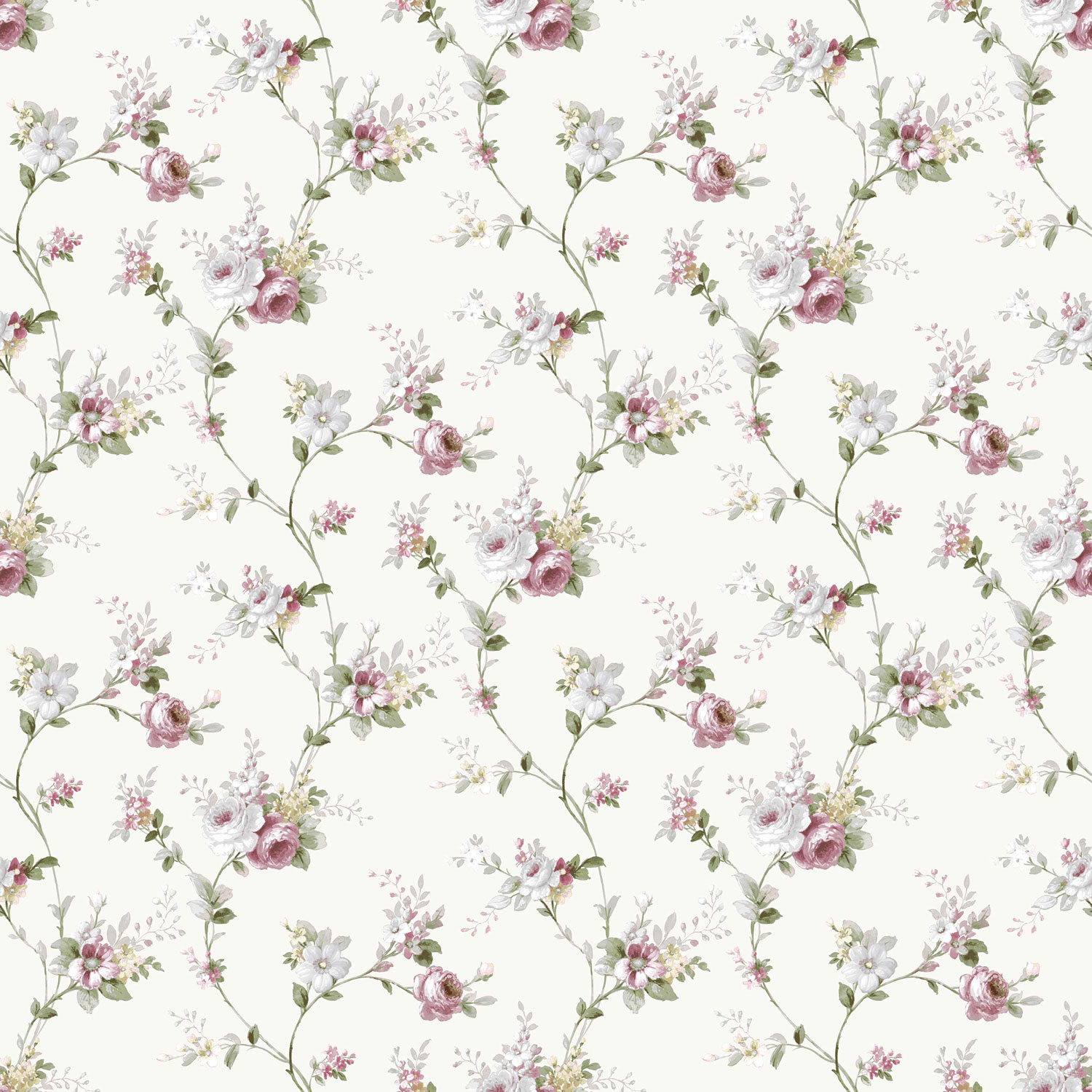 Bílá vliesová tapeta na zeď s květinovým vzorem, 12316, Fiori Country, Parato